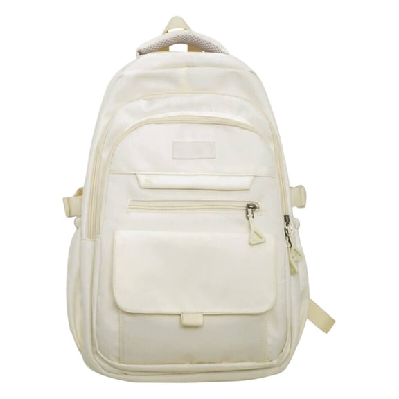 Classic Laptop Backpack,Water-Resistant Pack Bookbag Ruckback with Compartments,12.2x7.08x17.74" Basic Travel Backpack Bookbag,Water Resistant Computer Computer Bag Laptop Notebook,White