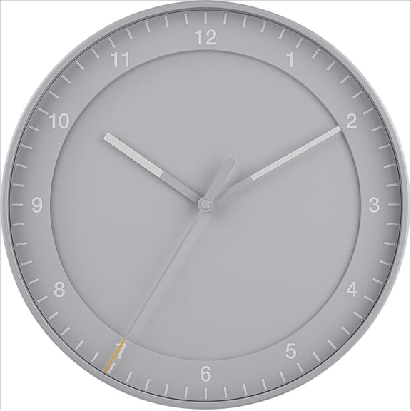 Classic Large Analogue Wall Clock with Silent Sweep Movement, Easy to Read, 30cm Diameter in White