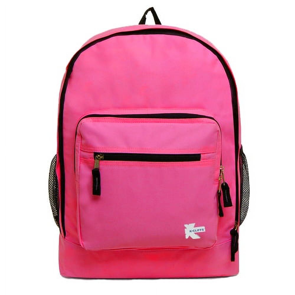 Classic Large Backpack for College Students and Kids, Lightweight Durable Travel Backpack Fits 15.6 Laptops Water Resistant Daypack Unisex Adjustable Padded Straps for Casual Everyday Use (Hot Pink) - image 1 of 4