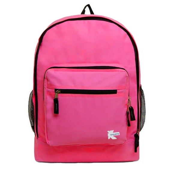 Classic Large Backpack for College Students and Kids, Lightweight Durable Travel Backpack Fits 15.6 Laptops Water Resistant Daypack Unisex Adjustable Padded Straps for Casual Everyday Use (Hot Pink)