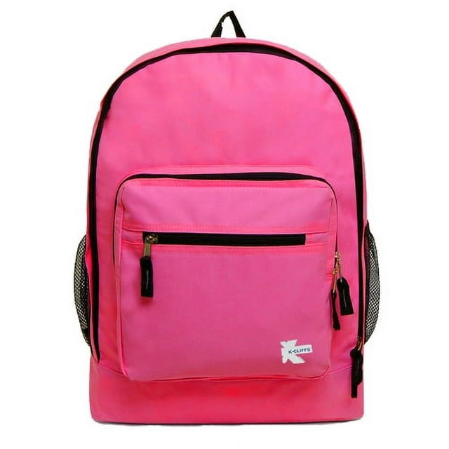 Classic Large Backpack for College Students and Kids, Lightweight Durable Travel Backpack Fits 15.6 Laptops Water Resistant Daypack Unisex Adjustable Padded Straps for Casual Everyday Use (Hot Pink)