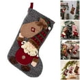 thumbnail image 1 of Classic Large Christmas Stockings Set, Santa Snowman Reindeer Pattern Hanging Decor for Fireplace Mantel, Family Holiday Christmas Decorations, 19 Inch Festive Sock Ornaments, 1 of 9