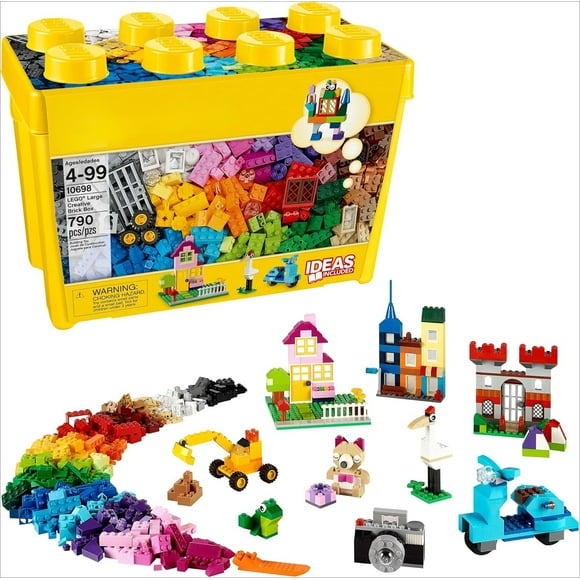 Classic Large Creative Brick Box 10698 Building Toy Set, Toy Storage Solution for Home or Classrooms, Interactive Building Toy for Kids, Boys, and Girls