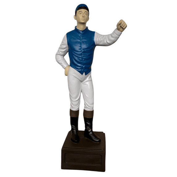 Classic Lawn Jockey Blue Shirt with White Sleeves Garden Statue