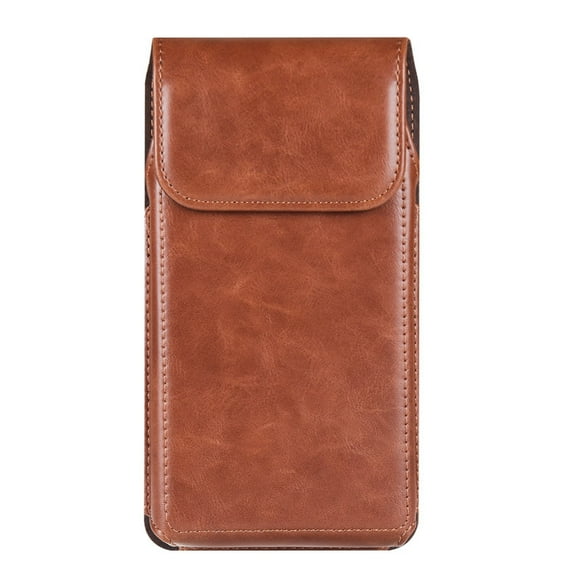 Classic Leather Phone Holster with Belt Loop & Magnetic Closure for Samsung & iPhone