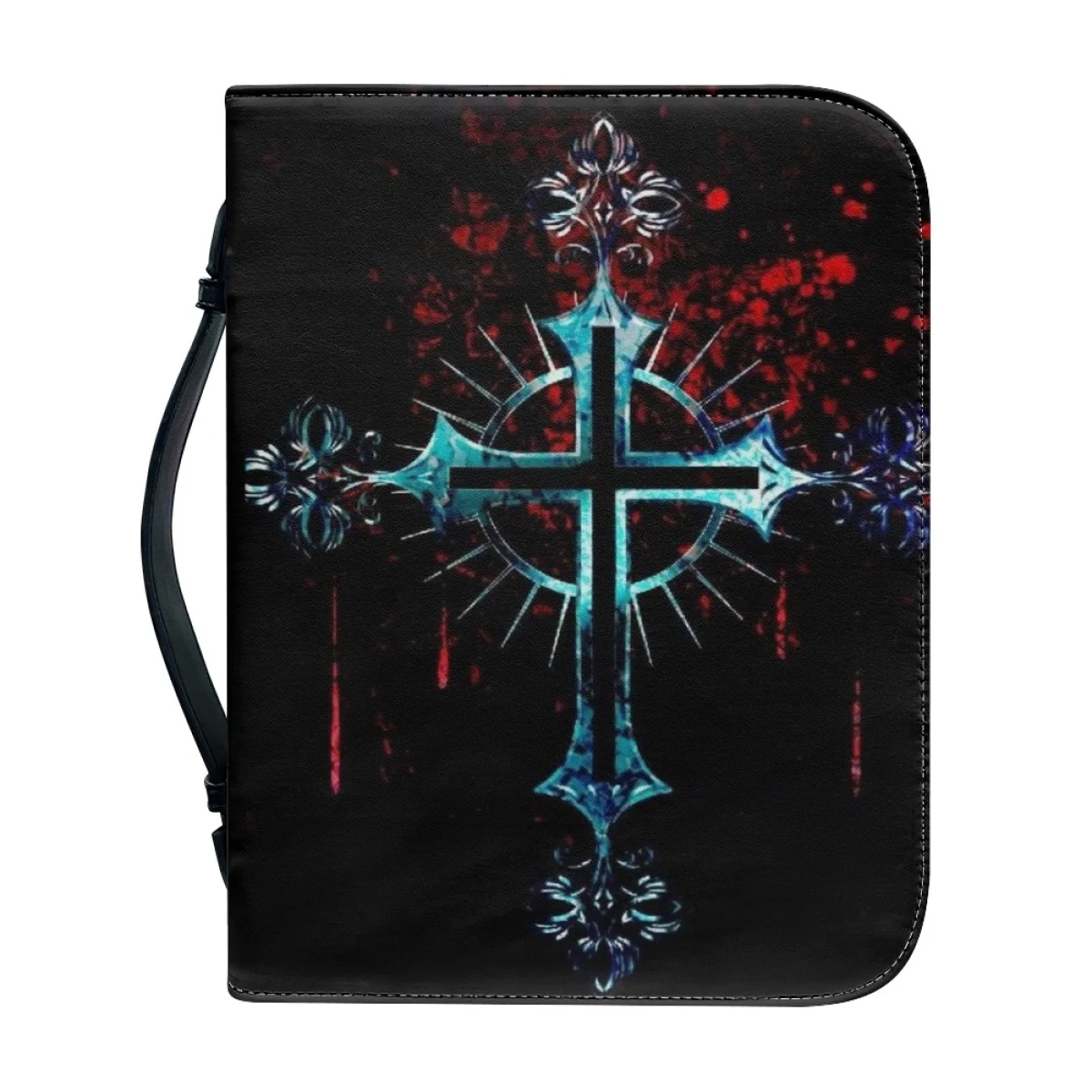 NXY Honeysuckle Pattern Black Bible Storage Bag - Woven Faith, Timeless Protection main image 0