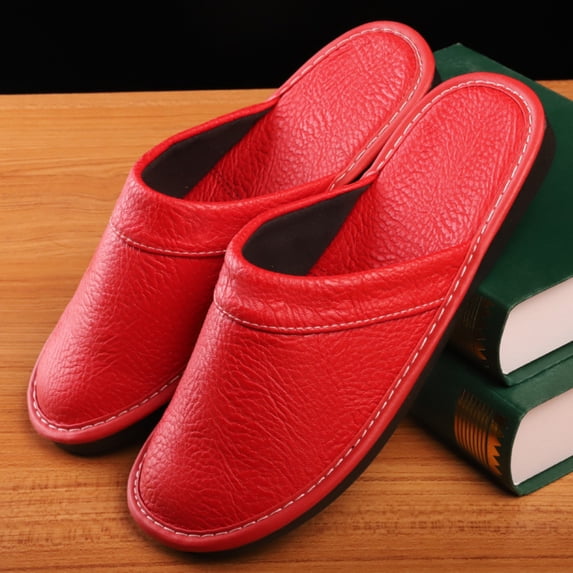 Classic Leather Slippers: Timeless Design, Premium Leather Material, Ideal for Daily Home Use with Exceptional Fit