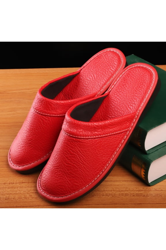 Classic Leather Slippers: Timeless Design, Premium Leather Material, Ideal for Daily Home Use with Exceptional Fit
