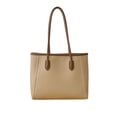 thumbnail image 1 of Classic Leather Tote Bag, Large Capacity Structured Shoulder Bag with Zippered Pocket, Durable Work Travel Handbag, Versatile Everyday Purse for Professional Women, 1 of 6