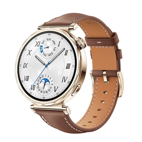 Classic Leather Watch Band 18mm Replacement Strap Comfort Fit Design for Smart Wristband Accessories