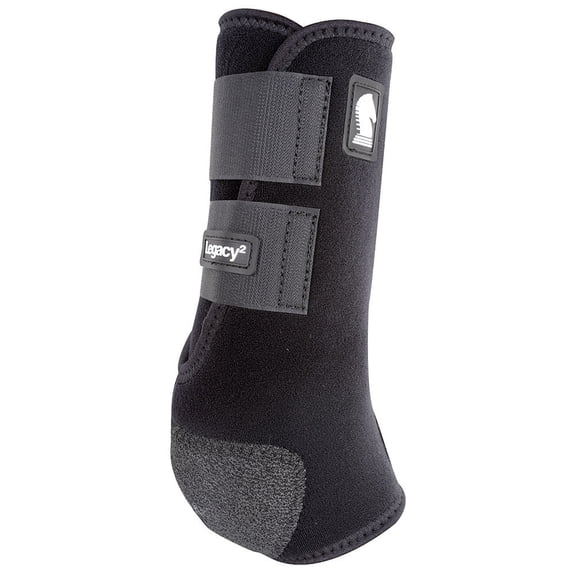 CLASSIC EQUINE Legacy2 Front Support Boots, Color: Black, Size: S (CLS102BKS)