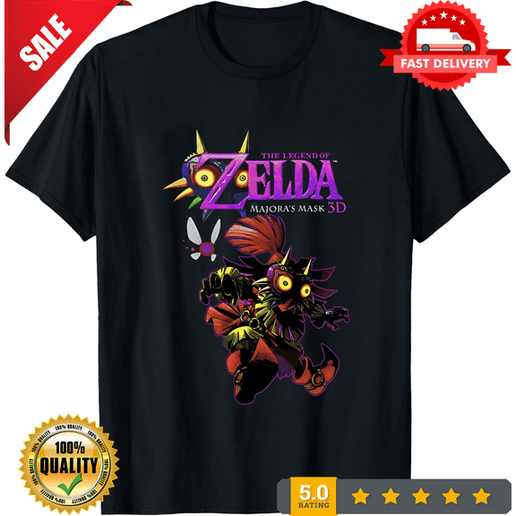 Classic Legend Of Zelda Majoras Mask Skull Kid Portrait Logo T-Shirt, NEW TRENDING ITEM-TH72746