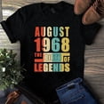 thumbnail image 1 of Classic Legends Are Born In August 1968 Vintage Birthday Unisex T-Shirt, up to 5XL, 1 of 2
