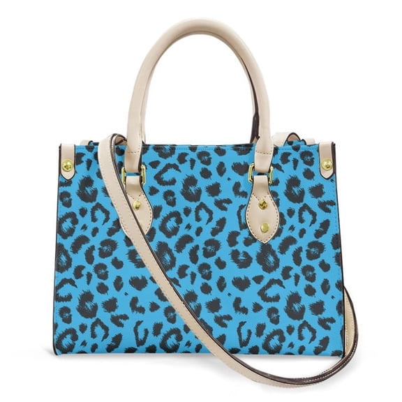 Classic Leopard Design Women PU Leather Tote Shoulder Bags for Teen Girls Messenger Bags Woman Large Capacity