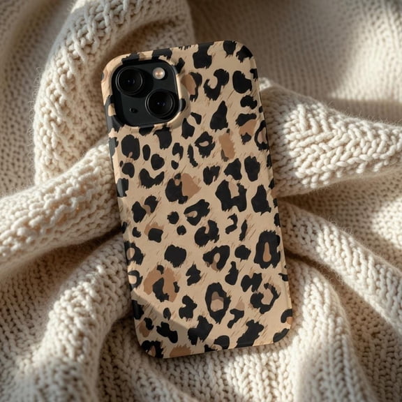 Classic Leopard Pattern Case - Timeless Wild Animal Print Tough MagSafe Protective Cover Compatible with iPhone 17, 16, 15, 14 Series