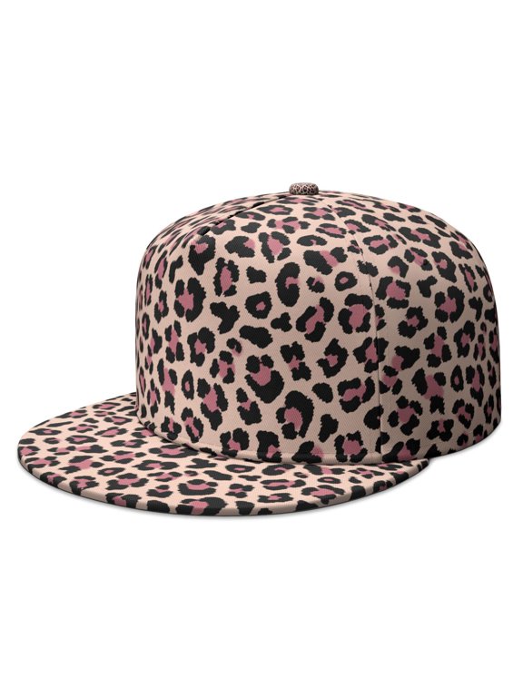 Classic Leopard Print Flat Brim Cap - Trendy Design for Hip Hop Events & Running