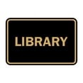 thumbnail image 1 of Classic Library Sign (Black /Gold) - Small, 1 of 1
