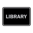 thumbnail image 1 of Classic Library Sign (Black / Silver) - Small, 1 of 1