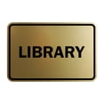 thumbnail image 1 of Classic Library Sign (Brushed Gold) - Large, 1 of 1