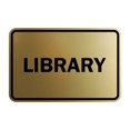 thumbnail image 1 of Classic Library Sign (Brushed Gold) - Small, 1 of 1