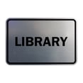 thumbnail image 1 of Classic Library Sign (Brushed Silver) - Small, 1 of 1