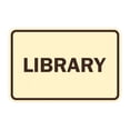 thumbnail image 1 of Classic Library Sign (Ivory/Dark Brown) - Large, 1 of 1