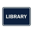 thumbnail image 1 of Classic Library Sign (Navy Blue / White) - Large, 1 of 1