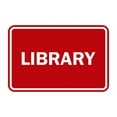 thumbnail image 1 of Classic Library Sign (Red) - Medium, 1 of 1