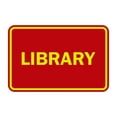 thumbnail image 1 of Classic Library Sign (Red/Yellow) - Small, 1 of 1