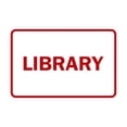 thumbnail image 1 of Classic Library Sign (White/Red) - Medium, 1 of 1