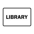 thumbnail image 1 of Classic Library Sign (White) - Small, 1 of 1