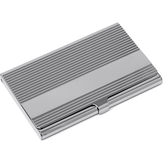 Classic Linear Print Business Card Holder