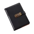 thumbnail image 1 of Classic Lined Hardcover Notebook with Lock for Writing Journaling Sketching A5 Password Black, 1 of 5