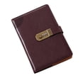 thumbnail image 1 of Classic Lined Hardcover Notebook with Lock for Writing Journaling Sketching A5 Password Brown, 1 of 5