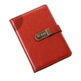 thumbnail image 1 of Classic Lined Hardcover Notebook with Lock for Writing Journaling Sketching A5 Password Orange, 1 of 6