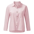 thumbnail image 1 of Classic Linen Cotton Shirt for Women Soft Button Down Top Everyday Essential Pink S, 1 of 9
