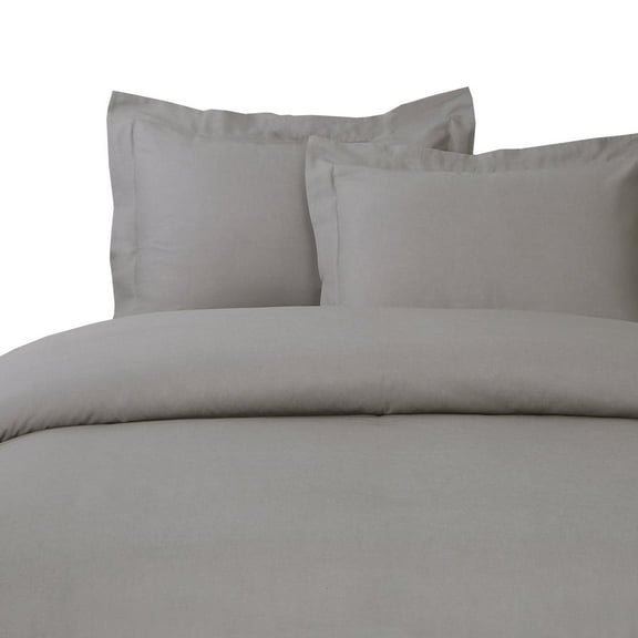 Classic Linen Hemstitch Duvet Set by Melange Home