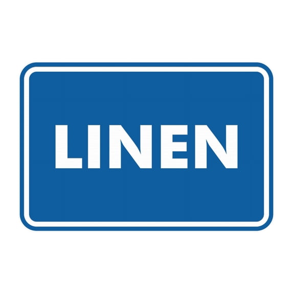 Classic Linen Sign (Blue) - Large