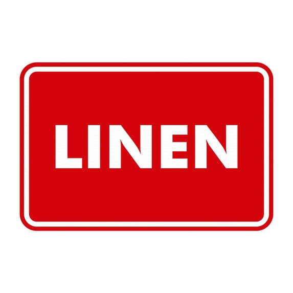 Classic Linen Sign (Red) - Medium