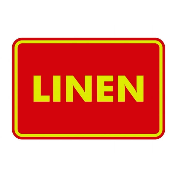 Classic Linen Sign (Red/Yellow) - Large