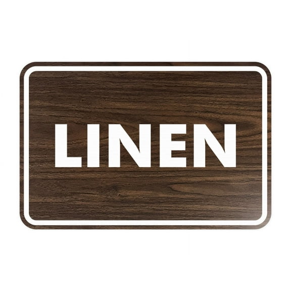 Classic Linen Sign (Walnut) - Small