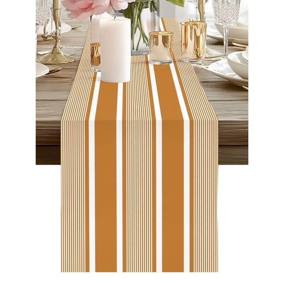 Classic Lines Table Runners 60 Inches Long Modern Orange Vertical ...