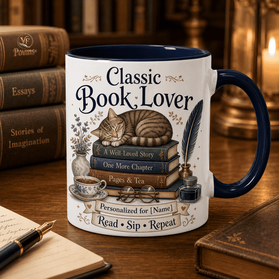 Classic Literature Lover Mug 11oz & 15oz Personalized Book Lover Gift