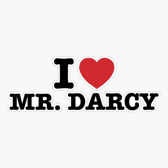 Classic Literature Mr Darcy Love Sticker