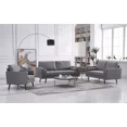 thumbnail image 1 of Classic Living Room 3-Piece Sofa Set with Cylindrical Pillows, Linen Upholstered Sofa Couch Set, Light Gray, 1 of 7