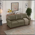 thumbnail image 1 of Classic Living Room Nails Sofa Grey Faux Leather, 1 of 9