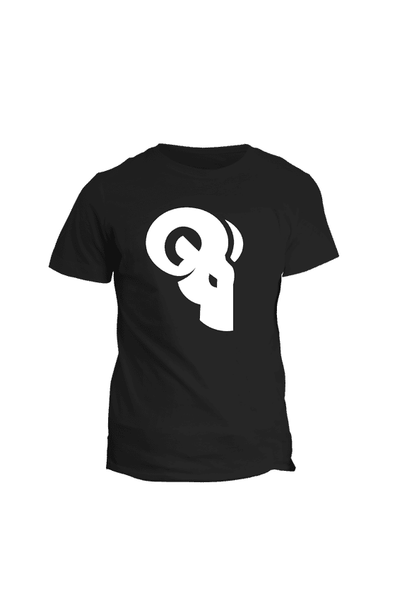 Classic Logo T-Shirt by Ram Advantage – Ultra Soft 60/40 Sueded Blend Fabric - Black