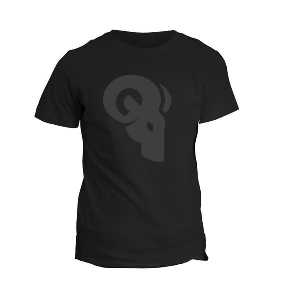 Classic Logo T-Shirt by Ram Advantage – Ultra Soft 60/40 Sueded Blend Fabric - Blackout