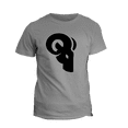 thumbnail image 1 of Classic Logo T-Shirt by Ram Advantage – Ultra Soft 60/40 Sueded Blend Fabric - Heather Gray, 1 of 2