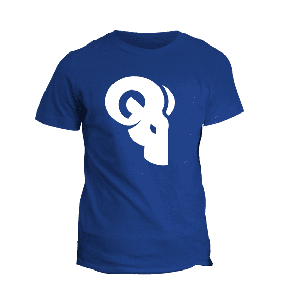 Classic Logo T-Shirt by Ram Advantage – Ultra Soft 60/40 Sueded Blend Fabric - Royal Blue